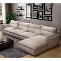 كنب زاوية حرف L بتصميم مودرن- لون بيج