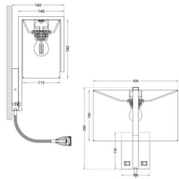 اضاءة جدارية - ابليك جداري مودرن مع كشاف تصميم عصر...