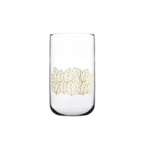 طقم كاسات زجاجية مذهبة بزخرفة عصرية وانيقة