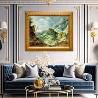 لوحة جدارية كلاسيكية مطبوعة ومغلفة بالزجاج - الفنا...