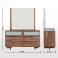 تسريحة بوحدة تخزين مع مرآه