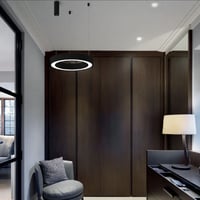 انارة سقف معلقة ثريا دائرية ديكورية المنيوم لون اس...