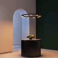 انارة سقف معلقة ثريا سبوت ورملايت دائري لون اسود -...