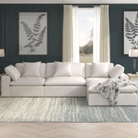 كنب زاوية مودرن - لون ابيض