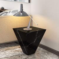 طاولة جانبية بديل الرخام تصميم عصري لون اسود