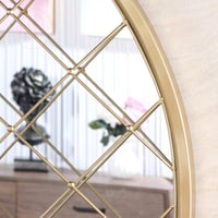 ديكور - مراية - شكل دائري بتقاطعات معينة الشكل - ذ...