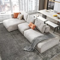 كنب زاوية مودرن - لون ابيض