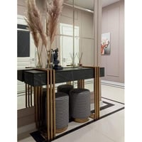 طاولة مدخل خشب ومعدن- مقاس 140*35 * 90