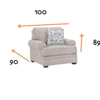 طقم كنب امريكي 4 قطع - لون بيج