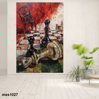 لوحة جدارية مطبوعة فنية وديكور - شطرنج