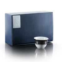 طقم فناجين قهوة عربية بورسلان بزخرفة بلاتينية مستو...