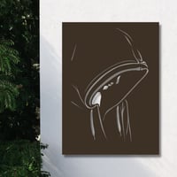 منحوتة خشبية لوحة ديكور بنقش - الرجل الغامض