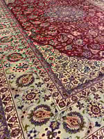 سجاد ايراني مشهد - صناعة و نسيج يدوي | مقاس: 3x3.8...