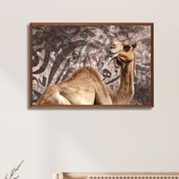 لوحة جدارية كنفاس مطبوعة وديكور نقشة الابل