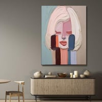 لوحة جدارية فنية مطبوعة - وجه امرأة