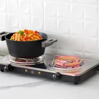 موقد كهربائي ستيل بشعلتين مع مؤشر ضوئي من السيف -...