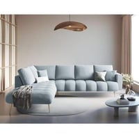 كنب مودرن شكل حرف ال للصاله اللون - أزرق