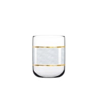 طقم كاسات زجاجية مذهبة بزخرفة عصرية وانيقة