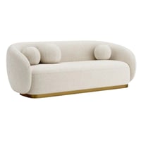 كنب بوكليه 3 مقاعد مودرن - لون ابيض