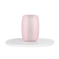 مزهرية زجاجية وردية فاخرة تصميم عصري وفريد بزخفة ب...