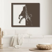 منحوتة خشبية لوحة ديكور نقشة خيل