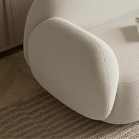 كنب بوكليه مقعدين مودرن - لون ابيض