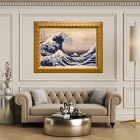 لوحة جدارية كلاسيكية مطبوعة ومغلفة بالزجاج - الفنا...