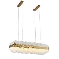 انارة سقف معلقة ثريا ماجنوليا مستطيل ليد - لون ذهب...