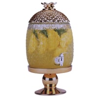 موزع مشروبات زجاج شفاف مع حامل من السيف - سعة 6.9...