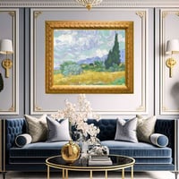 لوحة جدارية كلاسيكية مطبوعة ومغلفة بالزجاج - الفنا...