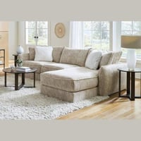 كنب زاوية حرف L تصميم مودرن -بيج