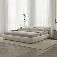 سرير خشبي فاخر تصميم عصري - لون اوف وايت -اختر الم...