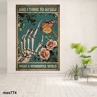 لوحة جدارية مطبوعة على لوح خشب MDF - يد مع فراشة