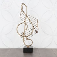 تحفة عصرية على شكل نوته موسيقية - وقاعدة رخامية