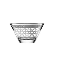 طقم زبادي زجاجية فاخرة بزخرفة بلاتينية انيقة مستوح...