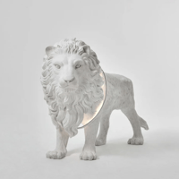 اضاءة ستاند ارضية مجسم بشكل اسد مع رنج اضاءة - لون...