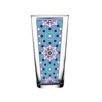 طقم كاسات زجاجية فاخرة بزخرفة ملونة انيقة مستوحاة...