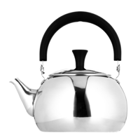 غلاية شاي استيل مع مصفاة من السيف -لون فضي - متوفر...