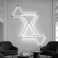 انارة جدارية جونيبر شكل مثلث لون اسود - 24 واط - م...