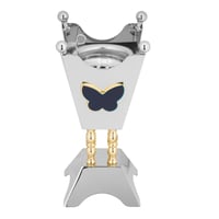 مبخرة ستيل تصميم انيق من السيف - لون فضي وذهبي