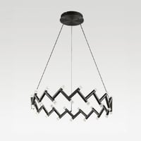 انارة سقف معلقة ثريا دائرية تصميم مودرن لون اسود -...