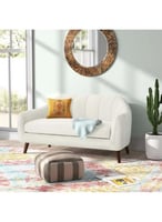 كنبة مقعدين تصميم مودرن - لون ابيض