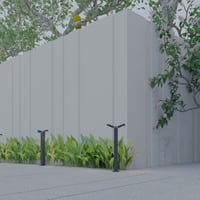 انارة خارجية - عامود انارة حدائق مع لمبتين مدمجة م...