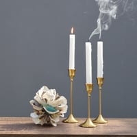 طقم شمعدان 3 قطع - حجم صغير - ذهبي