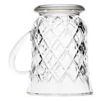 طقم اكواب شاي زجاجية شفافة خط ذهبي من السيف - 6 قط...