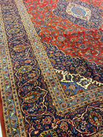 سجاد ايراني كاشان صوف - صناعة و نسيج يدوي | مقاس:...