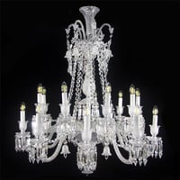 انارة سقف معلقة ثريا بكارات كريستال كلاسيك 18 ذراع...