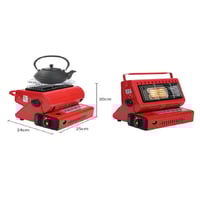 مدفأة وموقد غاز 2 في 1 من دي ال سي للرحلات والتخيي...