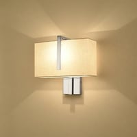 اضاءة جدارية ابليك فندقي كروم شيد بيج ضلع فضي