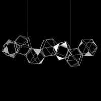 إنارة معلقة مودرن كروم لامع بشكل مفرع مثلثات ومثلث...